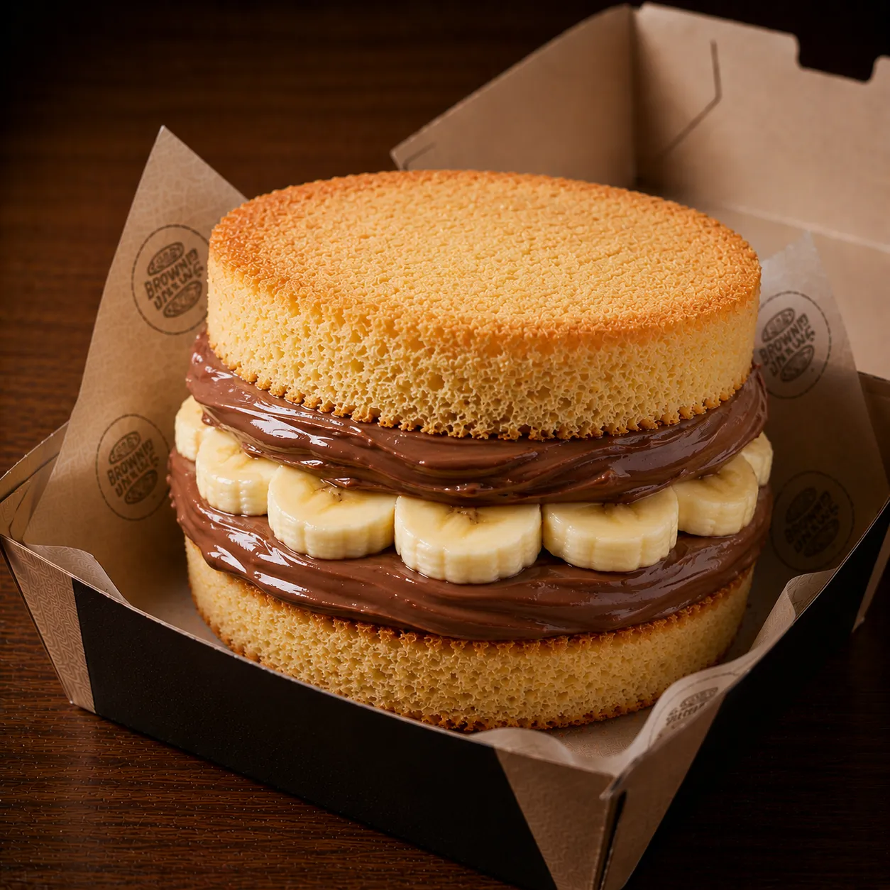 Bolo de caramelo com folhas de ouro